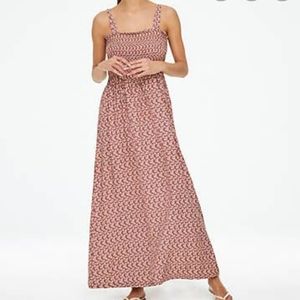 NWT Loft Outlet Pink Floral Maxi Dress Size XL